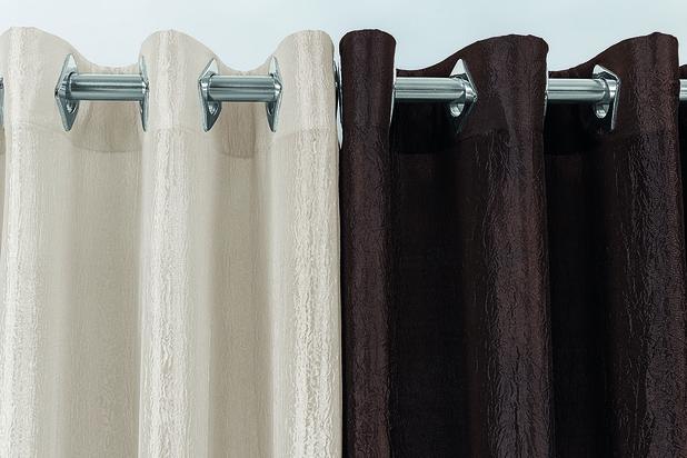 Menor preço em Cortina Para Varão Simples Cetim Amassado Any 2 Metro Tabaco - Rose jordão