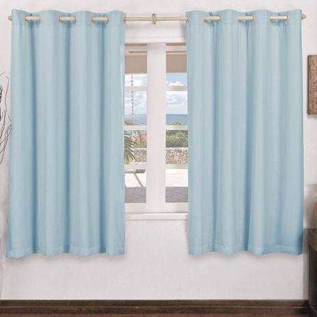 Cortina para varão simples corta luz pvc com voal 3 metros - azul - Rose jordão Menor preço em Cortina para varão simples corta luz pvc com voal 3 metros - azul - Rose jordão