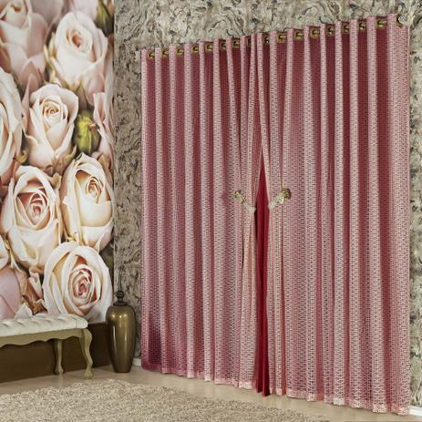 Cortina Para Varão Simples Império 4,00m X 2,70m - Vermelho - A decorativa Menor preço em Cortina Para Varão Simples Império 4,00m X 2,70m - Vermelho - A decorativa