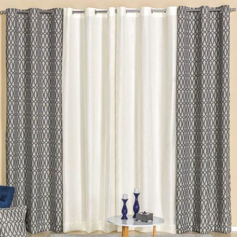Cortina para Varão Simples Mayra 3,00m x 2,60m Cinza - Vilela Enxovais é boa?