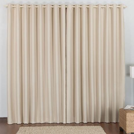 Cortina para varão simples tecido blackout  3 metros corta luz - bege - Rose jordão é boa?