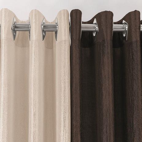 Cortina para varão simples tecido cetim amassado 2 metros any - tabaco/ palha - Rose jordão Menor preço em Cortina para varão simples tecido cetim amassado 2 metros any - tabaco/ palha - Rose jordão