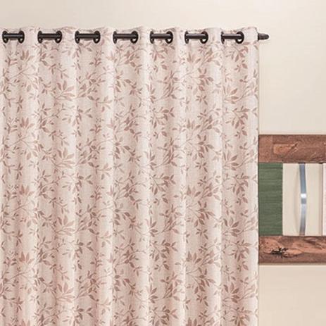 Cortina para varão simples tecido jacquard 2 metros erika - floral bege - Rose jordão Menor preço em Cortina para varão simples tecido jacquard 2 metros erika - floral bege - Rose jordão
