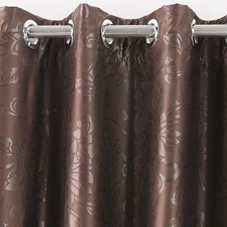 Cortina para varão simples tecido jacquard 2 metros mariane - tabaco - Rose jordão Menor preço em Cortina para varão simples tecido jacquard 2 metros mariane - tabaco - Rose jordão