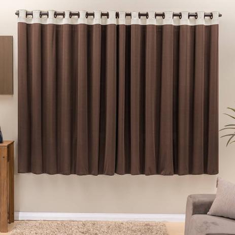 Cortina para Varão Simples Tecido Malha 3 Metros Beatriz - Tabaco\ Palha - Brastuk cortinas Menor preço em Cortina para Varão Simples Tecido Malha 3 Metros Beatriz - Tabaco\ Palha - Brastuk cortinas