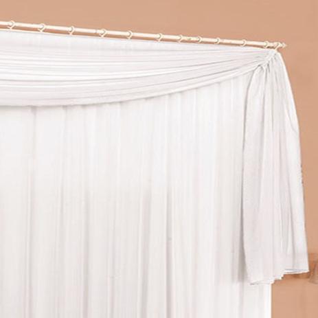 Cortina para varão simples tecido microfibra c/ voal 2 metros melissa - branco - Rose jordão Menor preço em Cortina para varão simples tecido microfibra c/ voal 2 metros melissa - branco - Rose jordão