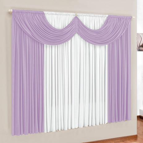 Cortina Paris Lilas/Branco 2,00M X 1,70M - Dourados enxovais Menor preço em Cortina Paris Lilas/Branco 2,00M X 1,70M - Dourados enxovais