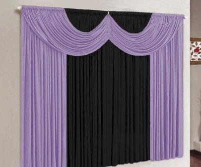 Cortina Paris Lilás e Preto 2,00m x 1,70m - Varão Simples - Meu lar enxovais Menor preço em Cortina Paris Lilás e Preto 2,00m x 1,70m - Varão Simples - Meu lar enxovais