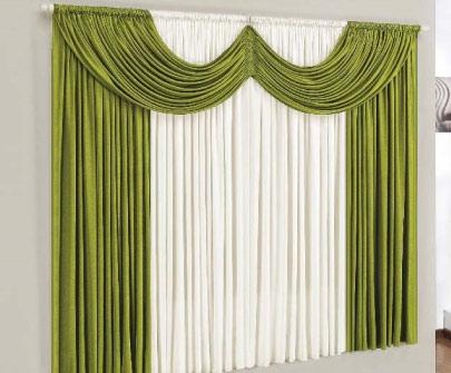 Cortina Paris Verde e Branco 3,00m x 2,80m - Varão Simples - Meu lar enxovais Menor preço em Cortina Paris Verde e Branco 3,00m x 2,80m - Varão Simples - Meu lar enxovais