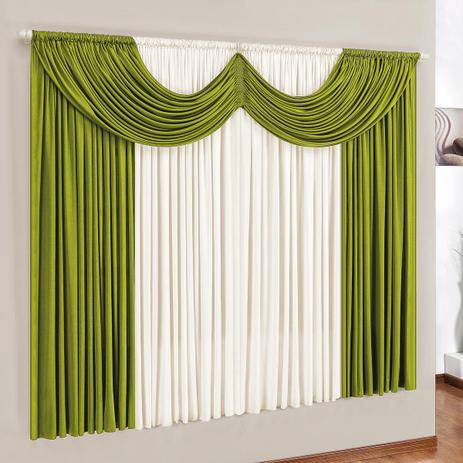 Cortina Paris Verde/Palha 2,00M X 1.70M - Dourados enxovais Menor preço em Cortina Paris Verde/Palha 2,00M X 1.70M - Dourados enxovais