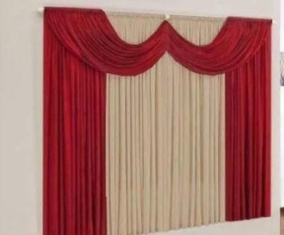 Cortina Paris Vermelho e Avelã 2,00m x 1,70m - Varão Simples - Meu lar enxovais Menor preço em Cortina Paris Vermelho e Avelã 2,00m x 1,70m - Varão Simples - Meu lar enxovais