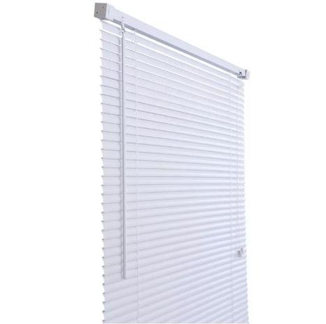 Cortina Persiana Horizontal Pvc 25 mm 100 x 130 cm Branca Primafer Menor preço em Cortina Persiana Horizontal Pvc 25 mm 100 x 130 cm Branca Primafer