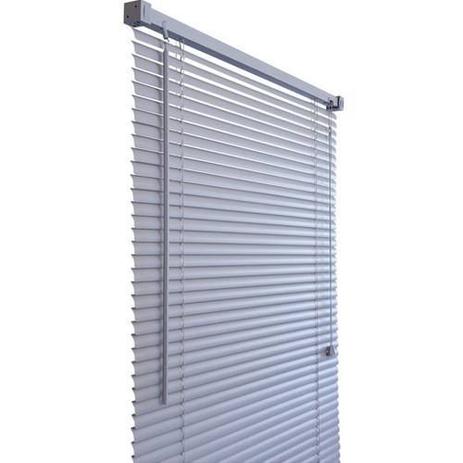 Cortina Persiana Horizontal Pvc 25 mm 120 x 130 cm Cinza PR2904-5 - Primafer Menor preço em Cortina Persiana Horizontal Pvc 25 mm 120 x 130 cm Cinza PR2904-5 - Primafer