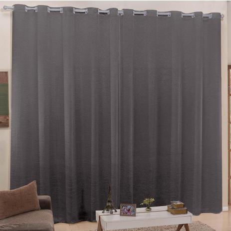 Cortina Portinari 3m x 2,50m Cetim Amassadinho - Chumbo - Paulo cezar enxovais Menor preço em Cortina Portinari 3m x 2,50m Cetim Amassadinho - Chumbo - Paulo cezar enxovais