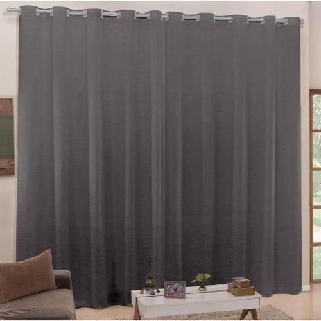 Cortina Portinari 4m x 2,70m Cetim Amassadinho -Chumbo - Paulo cezar enxovais Menor preço em Cortina Portinari 4m x 2,70m Cetim Amassadinho -Chumbo - Paulo cezar enxovais