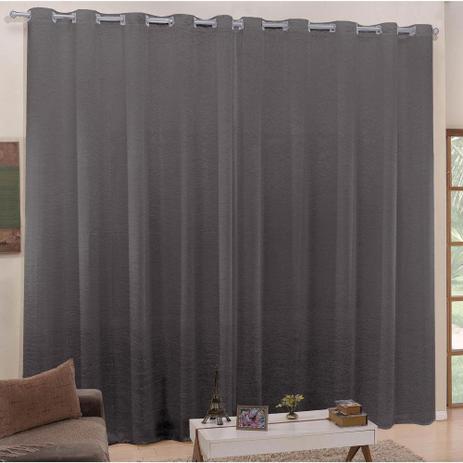 Cortina Portinari 5m x 2,70m Cetim Amassadinho Chumbo - Paulo cezar enxovais Menor preço em Cortina Portinari 5m x 2,70m Cetim Amassadinho Chumbo - Paulo cezar enxovais