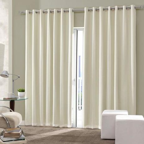Cortina Pratika Lisa 300x170 Ilhos Cromados Bella Janela Menor preço em Cortina Pratika Lisa 300x170 Ilhos Cromados Bella Janela