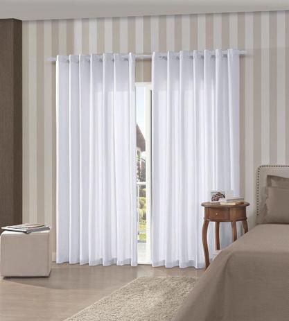 Cortina Pratika Lisa Slim 2,60x2,30m Branco - Bella Janela Menor preço em Cortina Pratika Lisa Slim 2,60x2,30m Branco - Bella Janela