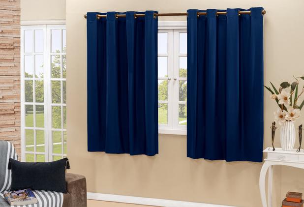 Cortina PVC Blackout 2,00m X 1,80m Corta Luz Azul Marinho - Home fernandes Menor preço em Cortina PVC Blackout 2,00m X 1,80m Corta Luz Azul Marinho - Home fernandes