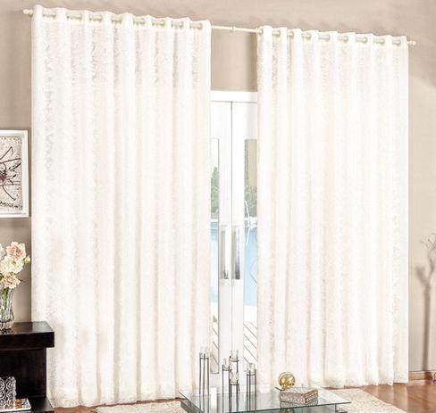 Cortina Renda 4 Metros Palha Floral com 1 peça - Aquarela Menor preço em Cortina Renda 4 Metros Palha Floral com 1 peça - Aquarela