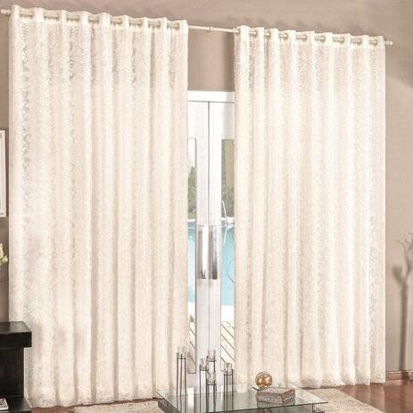 Cortina Renda e Voil Palha 4,50 x 2,80 para Varão Simples 3,00 Metros - Rose jordão cortinas Menor preço em Cortina Renda e Voil Palha 4,50 x 2,80 para Varão Simples 3,00 Metros - Rose jordão cortinas