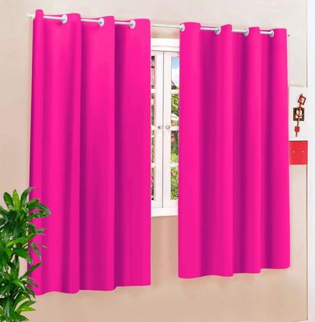 Cortina Roma 2,00m x 1,70m Pink Com ilhos - Varão Simples - Meu lar enxovais Menor preço em Cortina Roma 2,00m x 1,70m Pink Com ilhos - Varão Simples - Meu lar enxovais