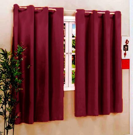 Cortina Roma 4,00m x 2,80m Vinho C/Ilhs - Varo Simples - Meu lar enxovais é boa?