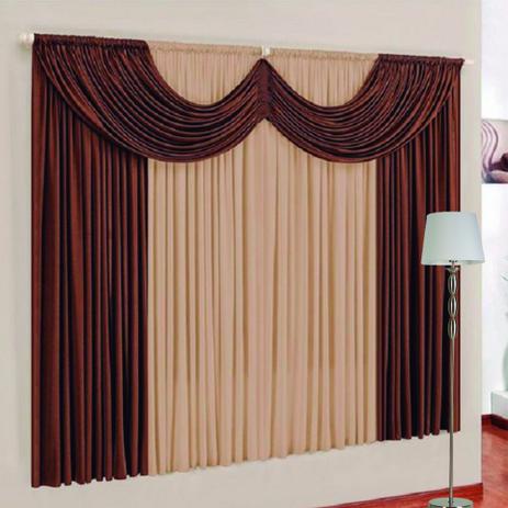 Cortina Roma Casa Dona 400x280cm Tabaco Menor preço em Cortina Roma Casa Dona 400x280cm Tabaco