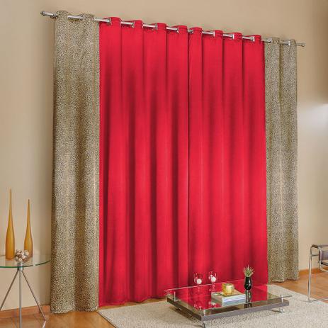Cortina Safari Tecido Cetim Charmousse 3,00 X 2,60 Metros Alt Sala Quarto - Vermelha - Bia enxovais Menor preço em Cortina Safari Tecido Cetim Charmousse 3,00 X 2,60 Metros Alt Sala Quarto - Vermelha - Bia enxovais