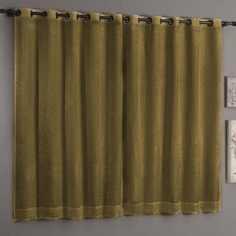 Cortina Sala 200 X 180 cm Cetim Amassado Blackout Caqui - Sultan Menor preço em Cortina Sala 200 X 180 cm Cetim Amassado Blackout Caqui - Sultan