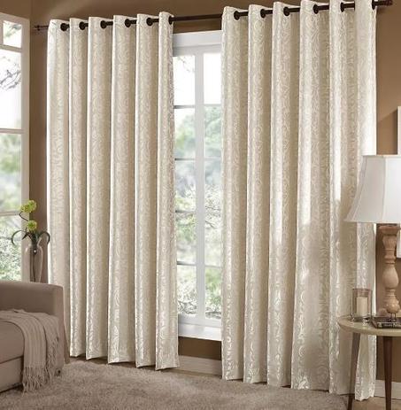 Cortina Sala 200 x 180 cm Jacquard Bari Marfim Sultan Menor preço em Cortina Sala 200 x 180 cm Jacquard Bari Marfim Sultan