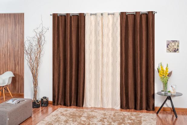 Cortina Sala 3 metros Malibu em Jacquard com cetim dourado - Atacadão de ibitinga Menor preço em Cortina Sala 3 metros Malibu em Jacquard com cetim dourado - Atacadão de ibitinga