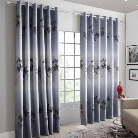 Cortina Sala 300 x 250 cm Blackout Estampada Cinza Sultan Menor preço em Cortina Sala 300 x 250 cm Blackout Estampada Cinza Sultan