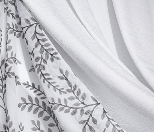 Cortina Sicília Tafetá com Voil Estampado 2m x 1,60m - Branco - Casa borda Menor preço em Cortina Sicília Tafetá com Voil Estampado 2m x 1,60m - Branco - Casa borda