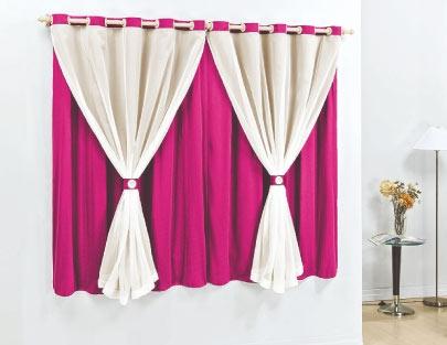 Cortina Siena 4,00x2,60m Malha e Voal 100 poliéster com Ilhos Varão Simples - Pink - Meu lar enxovais Menor preço em Cortina Siena 4,00x2,60m Malha e Voal 100 poliéster com Ilhos Varão Simples - Pink - Meu lar enxovais