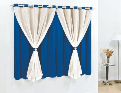 Cortina Siena 4,00x2,60m Malha e Voal 100 poliŽster com Ilhos Varo Simples - Azul Royal - Meu lar enxovais Menor preço em Cortina Siena 4,00x2,60m Malha e Voal 100 poliŽster com Ilhos Varo Simples - Azul Royal - Meu lar enxovais