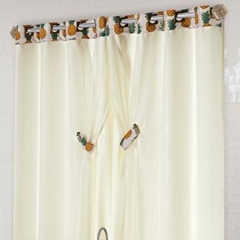 Cortina Tropical abacaxi Palha para cozinha para varão de 2 metros - Bege estampada - Vb Menor preço em Cortina Tropical abacaxi Palha para cozinha para varão de 2 metros - Bege estampada - Vb