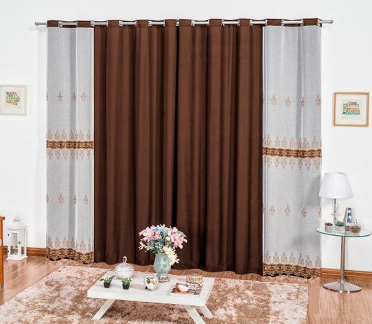 Cortina Turquia 3,00m x 2,50m Tabaco Tecido Linho Bordado Com Microfibra - Rosdry é ruim? Cortina Turquia 3,00m x 2,50m Tabaco Tecido Linho Bordado Com Microfibra - Rosdry é boa?