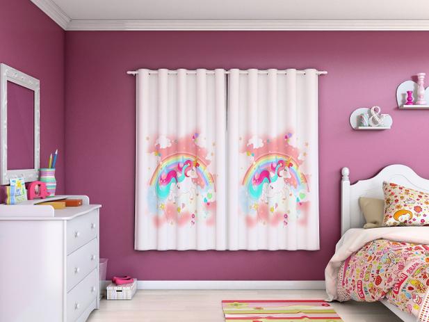 Cortina Unicornio Kids Corta Luz 1,80x2,00m - Ad é boa?