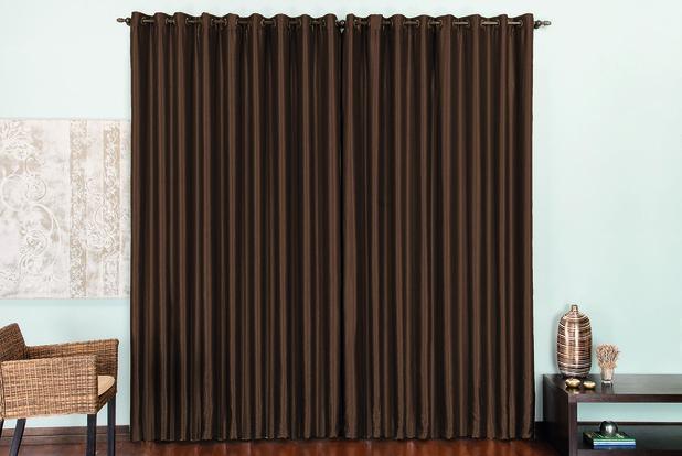 Cortina Varão Simples Cetim Amassado Bella 4 Metros Tabaco - Rose jordão é boa?