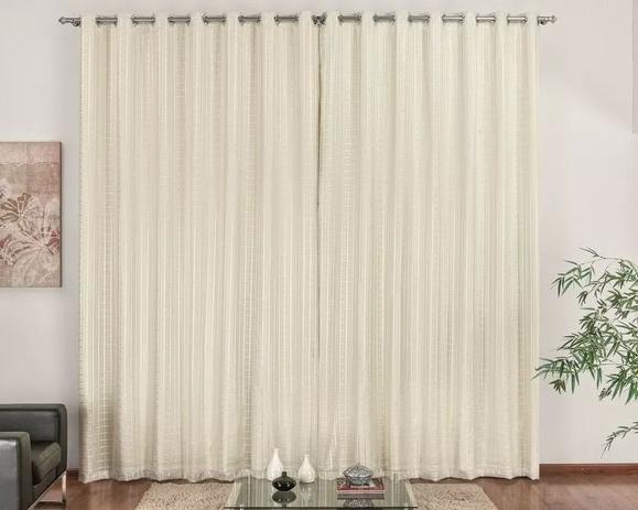 Cortina Varão Voil Xadrez Pérola 8,00x2,80 Forro Microfibra - Confecções elba é ruim? Cortina Varão Voil Xadrez Pérola 8,00x2,80 Forro Microfibra - Confecções elba é boa?