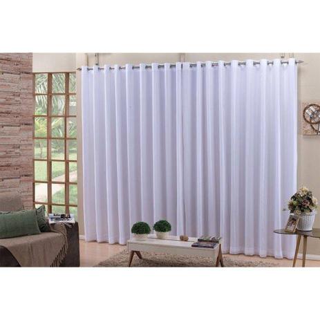 Cortina Voil Branco Com Forro Blackout Tecido 3,00x2,50 Corta Luz - Vivart enxovais Menor preço em Cortina Voil Branco Com Forro Blackout Tecido 3,00x2,50 Corta Luz - Vivart enxovais
