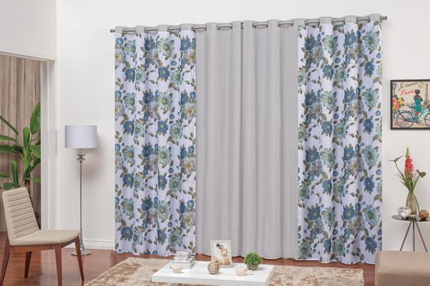 Cortina Voil Estampado 2 Metros Cortina De Sala Quarto Cinza - EDECASA ENXOVAIS Menor preço em Cortina Voil Estampado 2 Metros Cortina De Sala Quarto Cinza - EDECASA ENXOVAIS