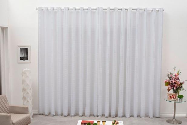 Cortina Voil Xadrez Branco 6 00x2 60 Forro Blackout Tecido Confeccoes Elba Cortina Blecaute Magazine Luiza