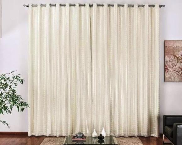 Cortina Voil Xadrez Pérola 6,00x2,60 Forro Blackout Tecido - Confecções elba é ruim? Cortina Voil Xadrez Pérola 6,00x2,60 Forro Blackout Tecido - Confecções elba é boa?