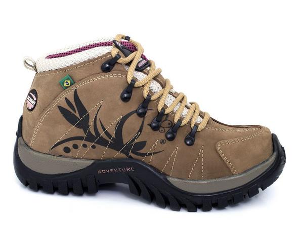 coturno adventure feminino malbork em couro nobuck