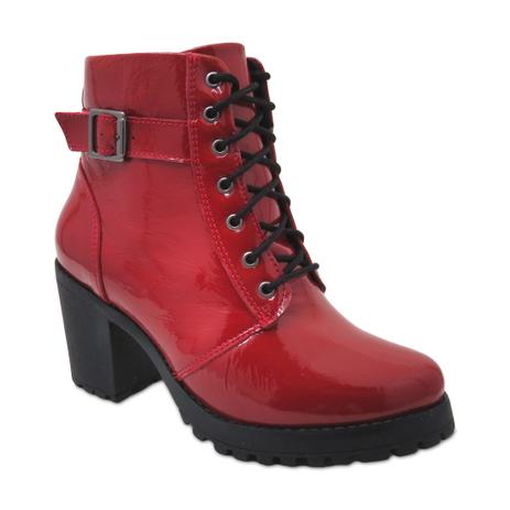 coturno vermelho feminino