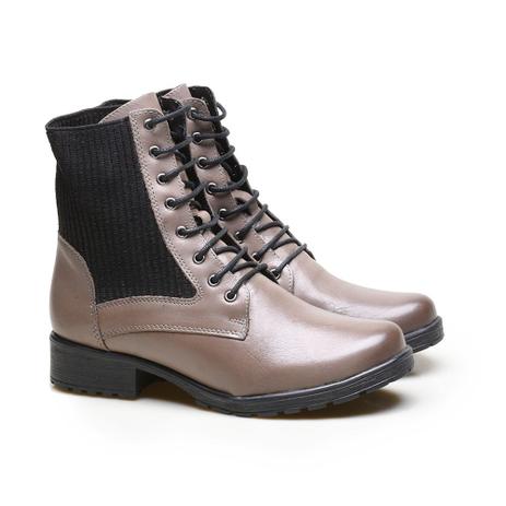 coturno feminino cinza