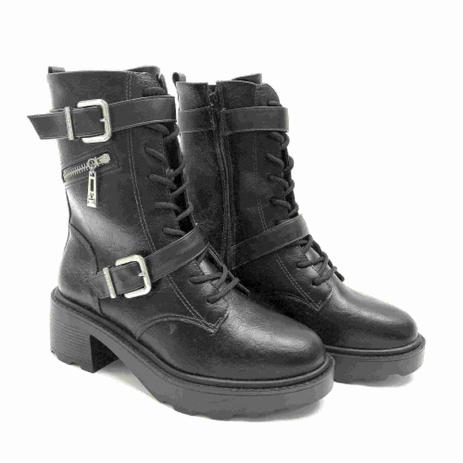 Coturno vizzano tratorado napa duas tiras e fivela metalizada feminina - Coturno  Feminino - Magazine Luiza