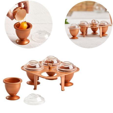 Cozedor Ovos Cozidos 4 Formas Ceramica Cozido Cozinha - Ab midia Menor preço em Cozedor Ovos Cozidos 4 Formas Ceramica Cozido Cozinha - Ab midia